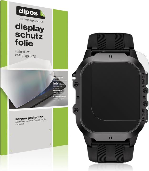 Actual product image Dipos Screen Protector Anti-Glare for Tesofit Smartwatch 1.85 Zoll