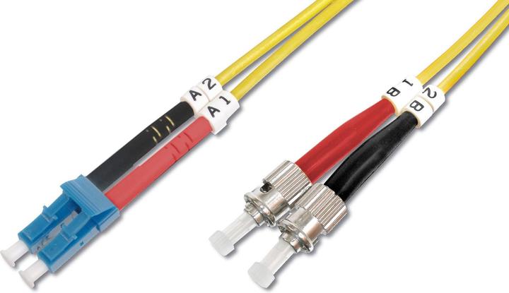 Produktbild Digitus LWL Patchkabel LC zu ST OS2 Singlemode 09/125 Duplex Länge 1m (1 m)