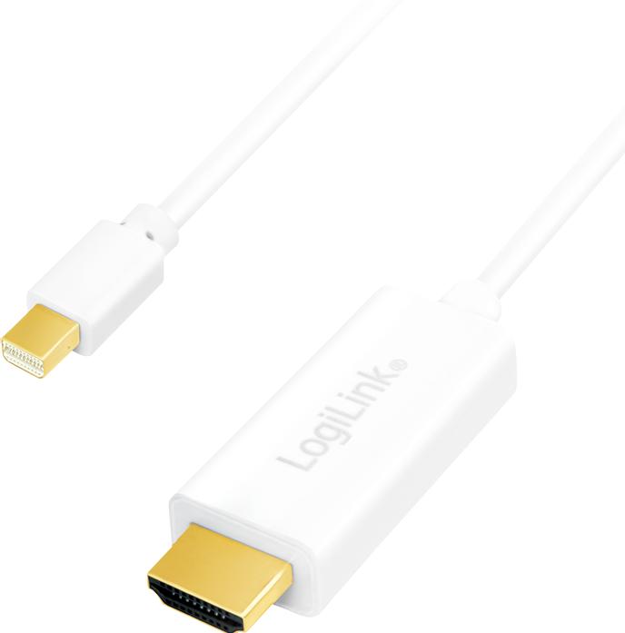 Actual product image LogiLink Mini DisplayPort — HDMI (Typ A) (3 m, DisplayPort, 1.4b)