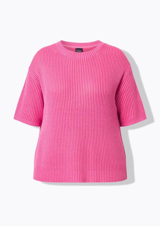 Produktbild Ulla Popken Strick-Shirt, Streifen, Rundhals, Halbarm (54, 56)