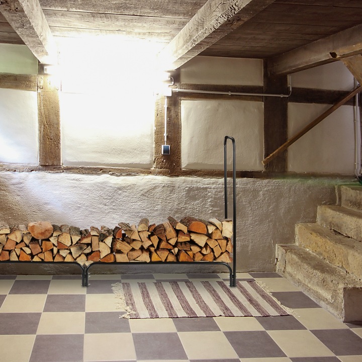 Immagine prodotto Relaxdays Scaffale portalegna da camino (245 x 40 x 122 cm)