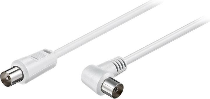 Produktbild Goobay Antennen Winkel Anschlusskabel, Weiss, 5 m (Antennenkabel)