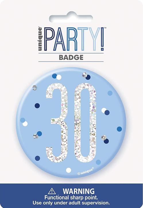 Actual product image Unique Party Prismatic 30th Birthday Badge