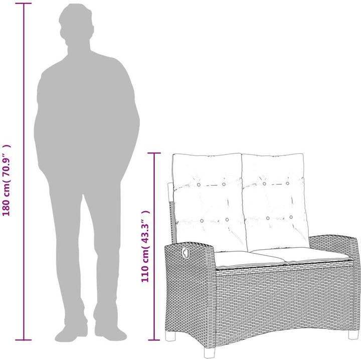 Produktbild vidaXL verstellbare Gartenbank