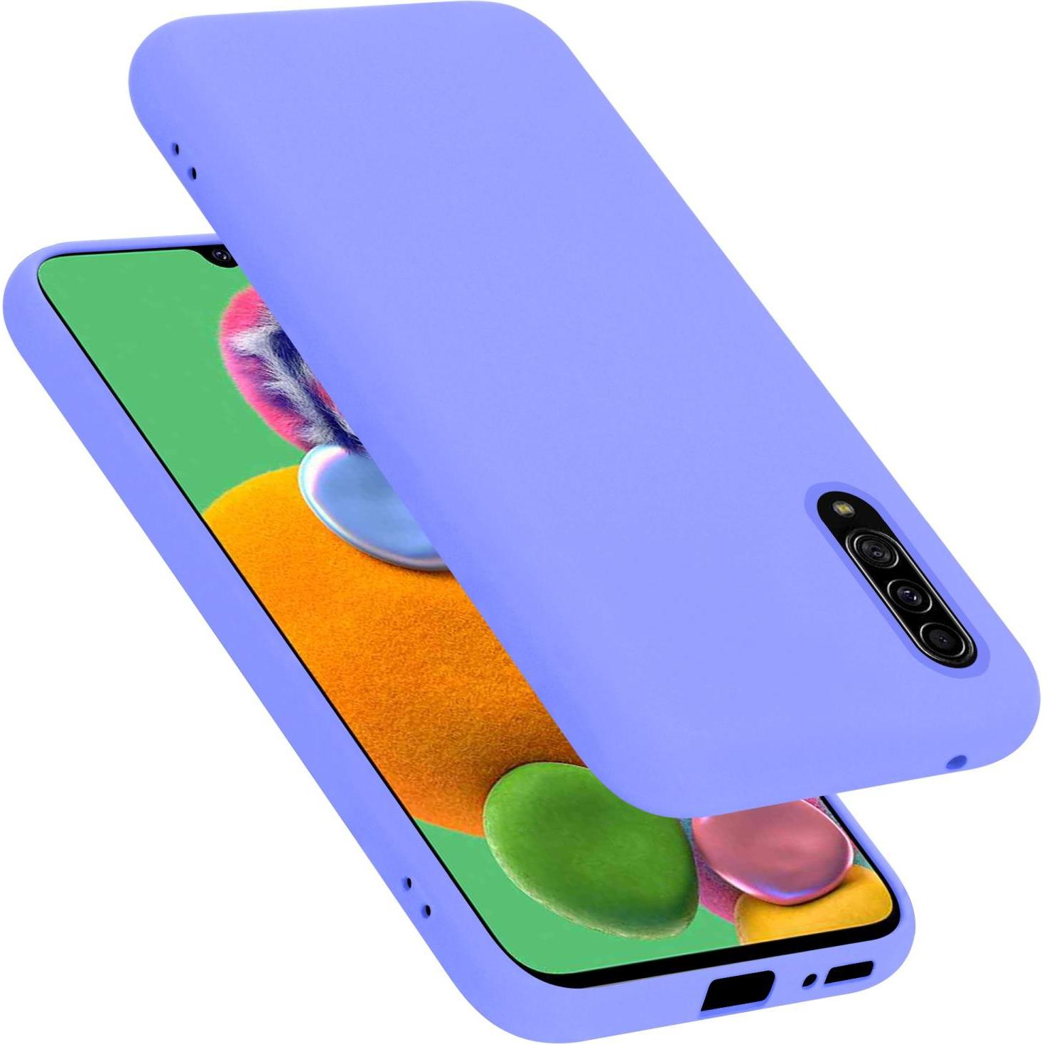 Cadorabo TPU Liquid Silicone Case Hülle für Samsung Galaxy A90 5G (Samsung Galaxy A90 5G), Smartphone Hülle, Violett