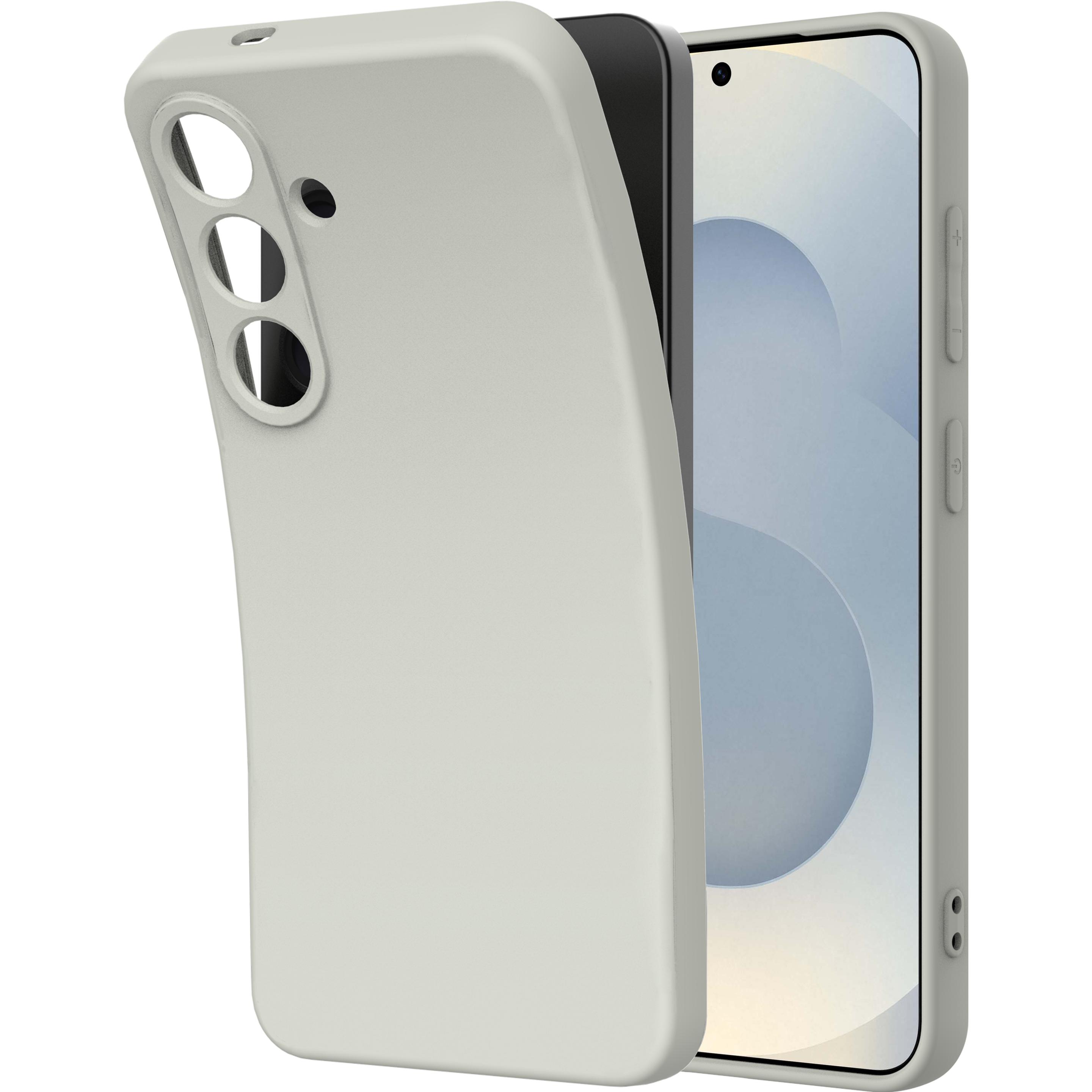 Cazy Silikon Hülle Soft TPU Schutz (Samsung Galaxy S25), Smartphone Hülle, Weiss