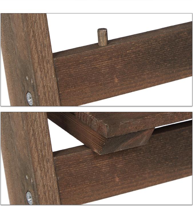 Image du produit Relaxdays Porte-plantes en bois brun foncé