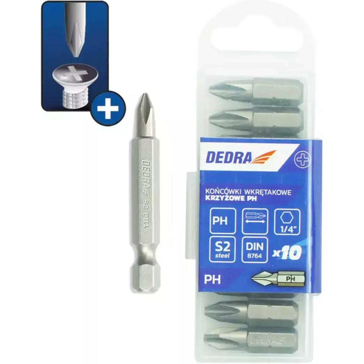 Dedra, Chiave a bussola, 18A06PH21-10 (Croce Phillips PH)