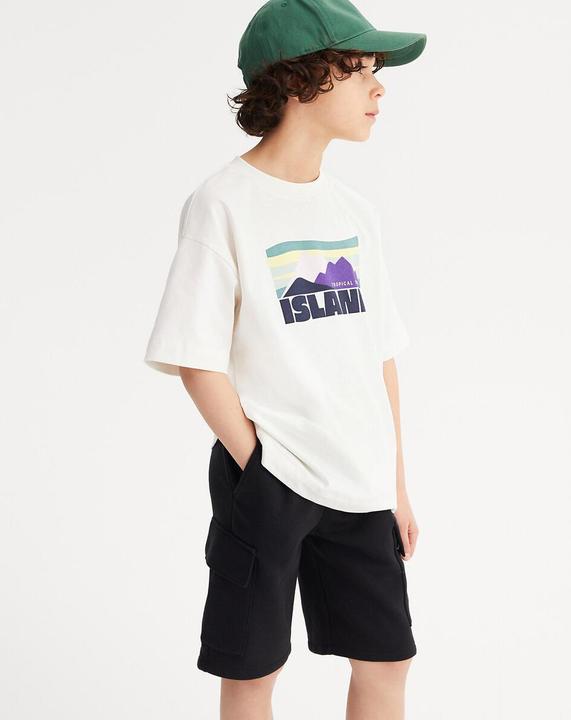 Actual product image La Redoute Collections T-Shirt mit rundem Ausschnitt und Gebirgsmotiv (116)