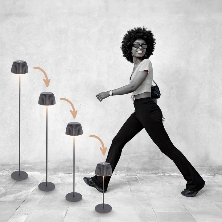 Actual product image Briloner Brilo unplugged RIFFLE Akku LED Stehleuchte mit Lichtkante - Anthrazit (400 lm)