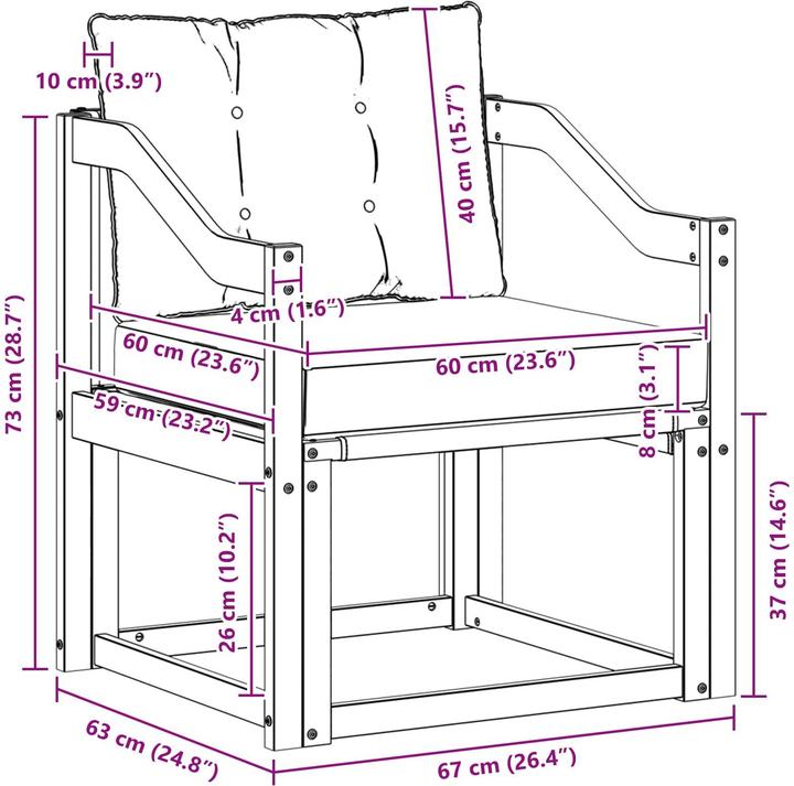 Produktbild vidaXL Outdoor-Sofa