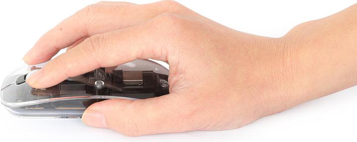 Produktbild Manhattan MH Transparent 4D mouse, Black (Kabellos)