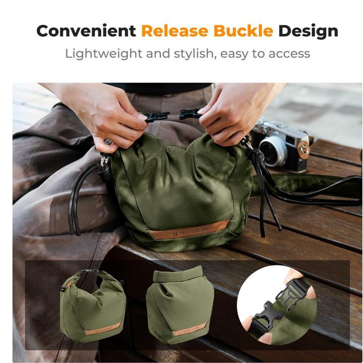 Actual product image K&F Concept Sling Bag 5L Urban Wander (Green) (Camera shoulder bag, 5 l)