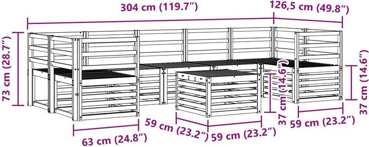 Produktbild vidaXL Outdoor-Sofa
