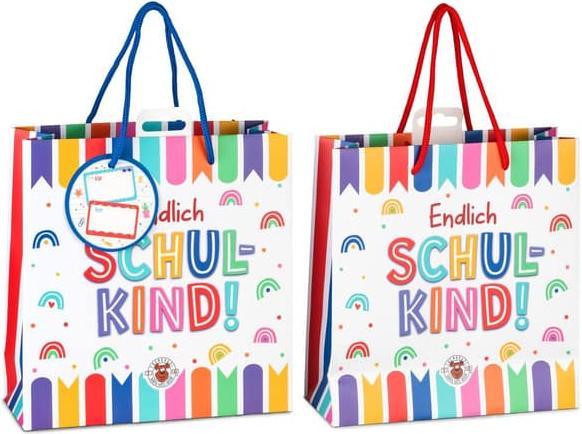 Produktbild Trendhaus ABC CHAMPIONS Geschenktüten 22 x 22 x 8 cm, 2-fach sortiert Für einen erfolgreichen Start! (1x)