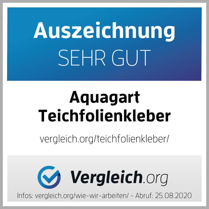 Energy Label Aquagart 5 x Kleber Ufermatte Steinfolie Böschungsmatte für die Teichfolie 290 ml weiss