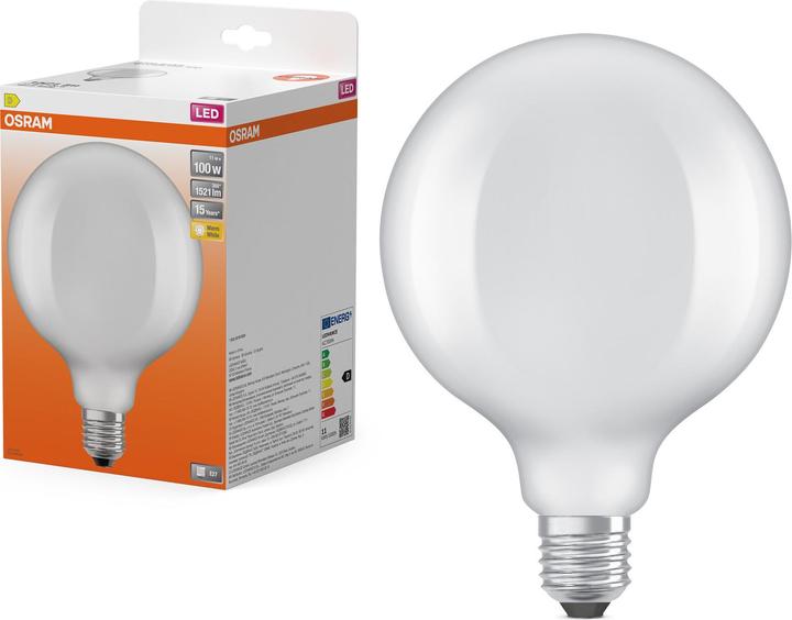Produktbild Osram Led Retrofit Classic Globe125 (E27, 11 W, 1521 lm, 1 x, D)