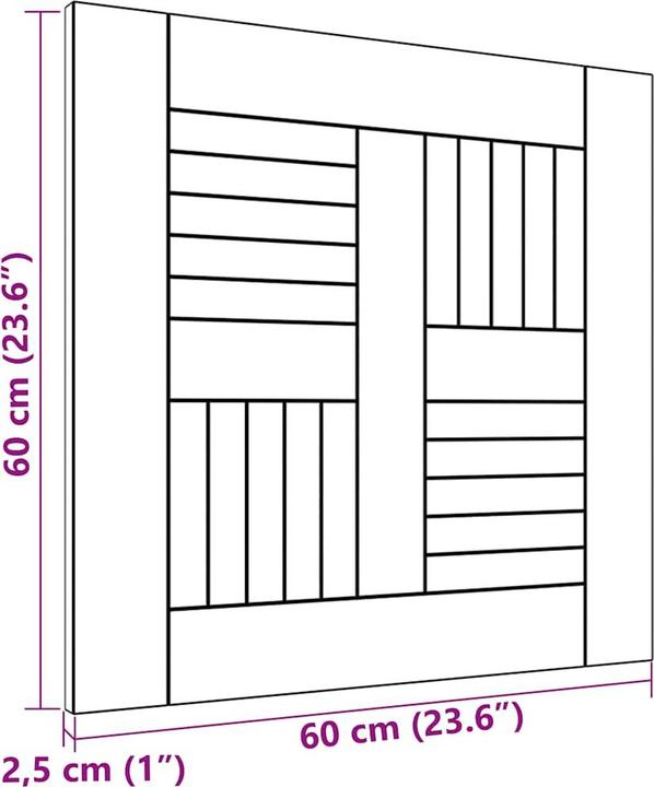 Produktbild vidaXL Tischplatte (60 x 60 cm)