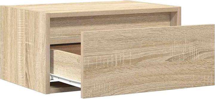 Image du produit vidaXL Tables de chevet murales avec lampes LED 2 unités Chêne Sonoma Armoire