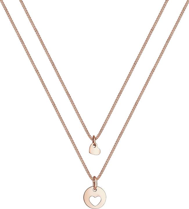 Immagine prodotto Elli Cuore, madre e figlio (Nessuna pietra, Argento 925 Oro rosa, 45 cm)