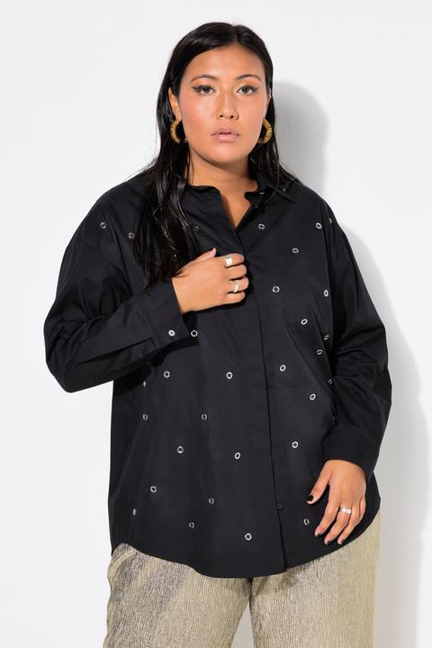Produktbild Studio Untold Hemdbluse, Oversize Shape, Metallic-Ösen (60)