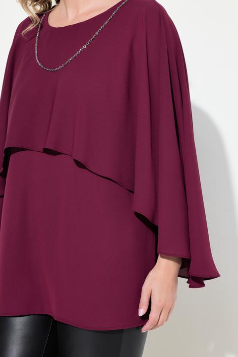 Actual product image Miamoda Blouse with draped shoulders and removable chain (42)