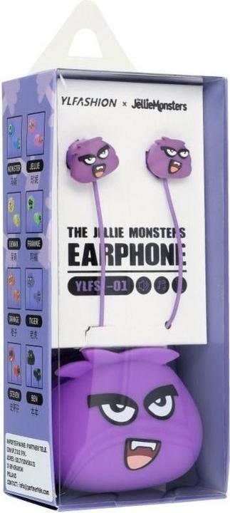 Immagine prodotto Techonic Wired headphones Jellie Monster Earphones JELLIE MONSTER Tiger YLFS-01 Jack 3,5mm purple