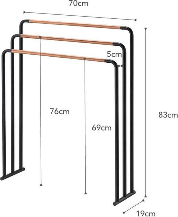 Image du produit Yamazaki Handtuchständer mit 3 Stangen PLAIN