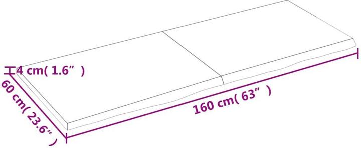 Image du produit vidaXL Tischplatte (160 x 60 cm)