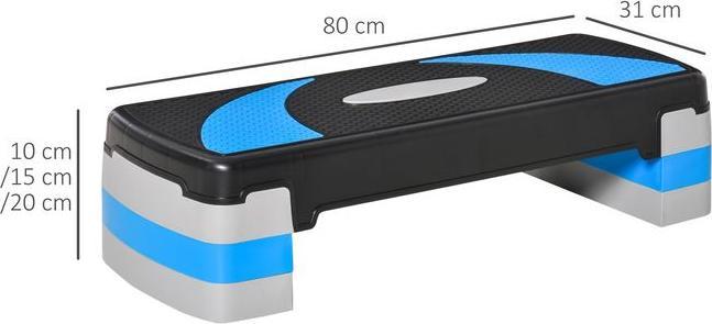 Actual product image Swisshandel24 Stepping board Aerobic stepper height-adjustable with 3 levels (10/15/20cm) Fitness exercise bike