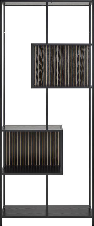 Produktbild AC Design Regal Seaford offen Schwarz, 77 x 35 x