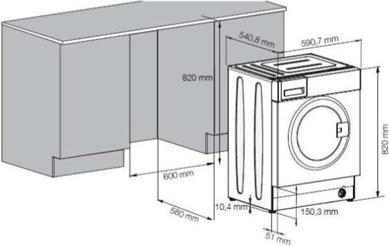 Image du produit Beko WITC7612B0W Lave-linge intégré Chargeur frontal (7 kg, Gauche)