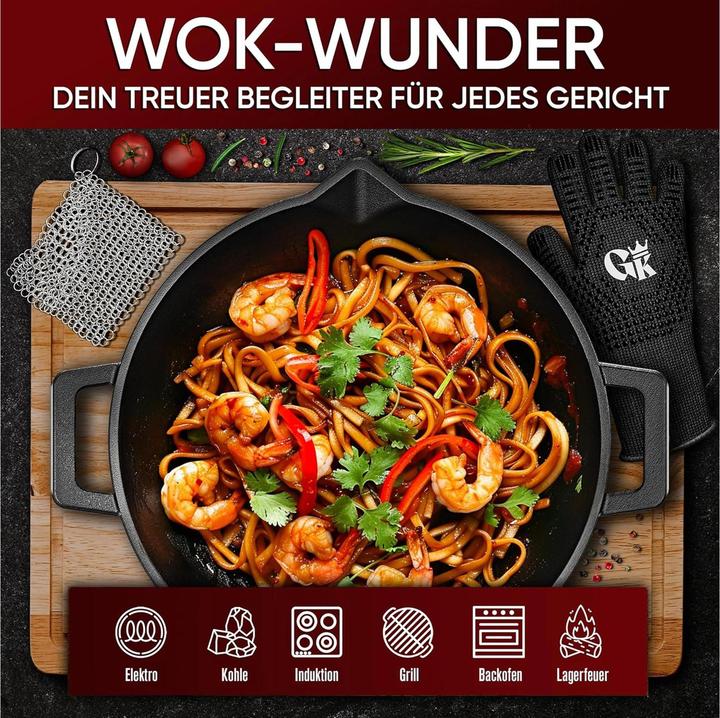 Actual product image Gusskönig Wok (Cast iron, 36 x 10 cm)