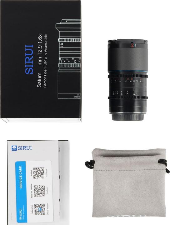 Produktbild Sirui Saturn 50mm T2.9 1.6x anamorphotes Carbon-Vollformat-Objektiv Nikon Z Z50B (Blue Flare) (Nikon Z, Vollformat)