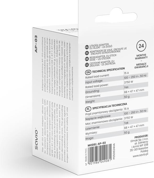 Immagine prodotto Savio AP-03