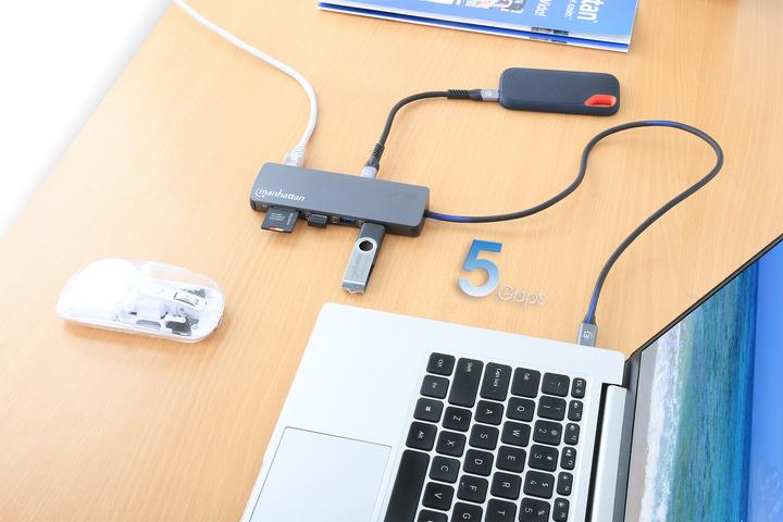 Immagine prodotto Manhattan USB-C PD auf HDMI 9-in-1 4K Dockingstation / Multiport Hub (USB-C, 9 porte)