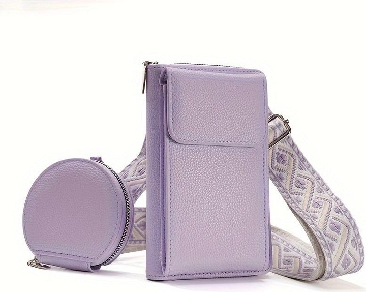 Only-Bags.Store 2-in-1 Crossbody Umhängetasche mit Münzfach, trendige Handytasche im Casual-Stil, einfache