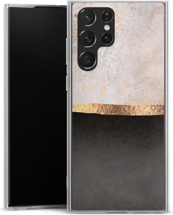 Actual product image DeinDesign Slim Case für Samsung Galaxy S22 Ultra Silikon Hülle Ultra Dünn Handyhülle Trends Abstrakt Black & (Samsung Galaxy S22 Ultra)