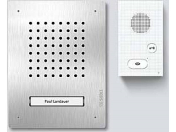 Actual product image Siedle Set CLAB 850-1 E/W Audio Set Classic Stainless Steel/White