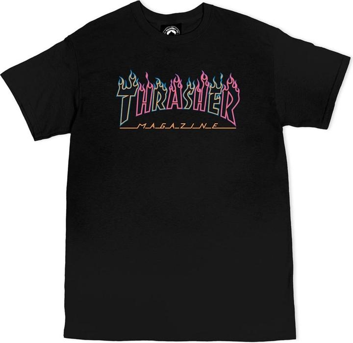 Immagine prodotto Thrasher Maglietta con logo al neon a doppia fiamma (L)