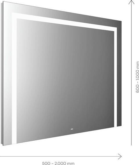 Produktbild Emco MI 220 LED-Lichtspiegel, drei Lichtausschnitte, verdeckter Sensorschalter, Breite 1900mm, 10419 (190 x 16 cm)