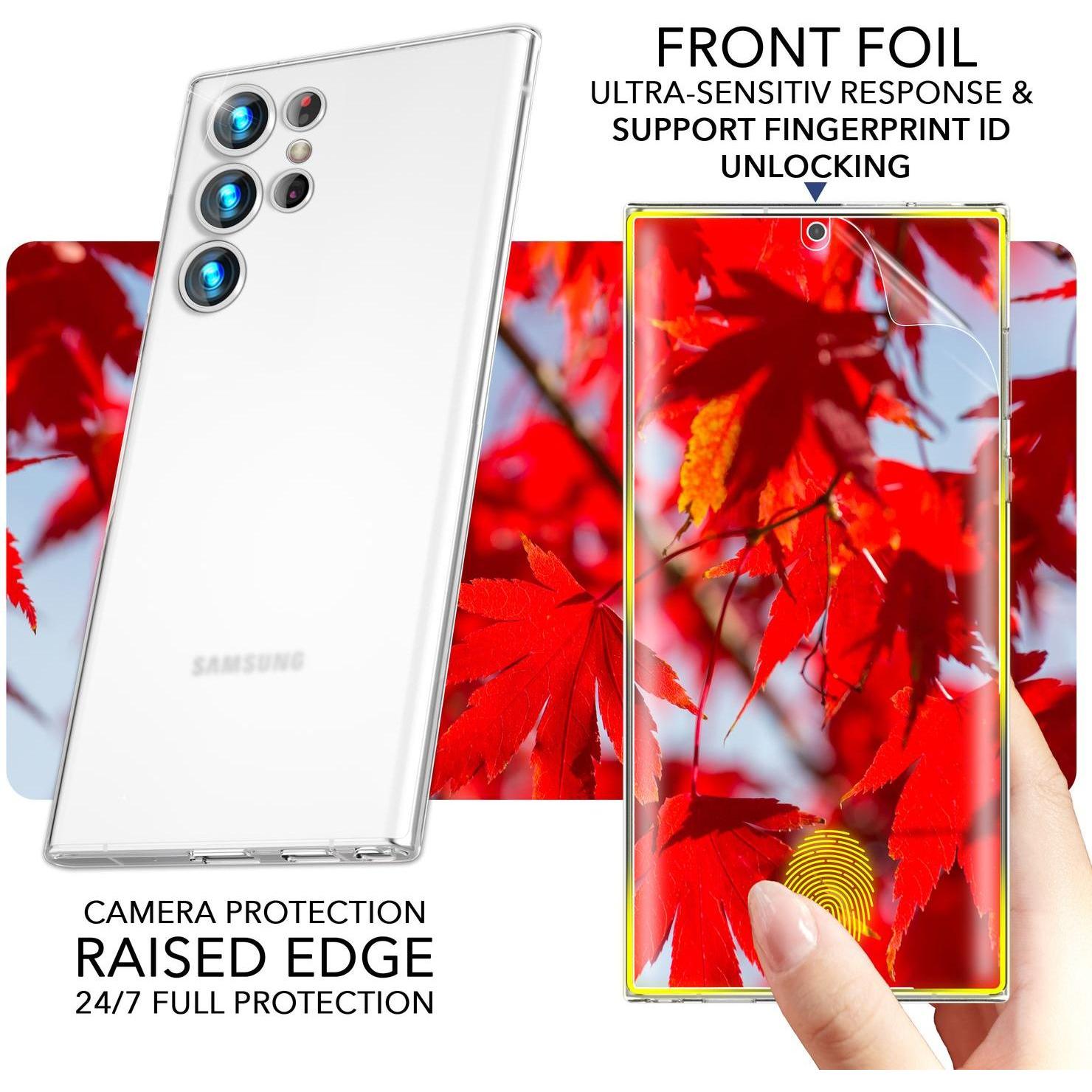 Thumbnail - Nalia Extrem Dünnes 0,3mm Hardcase mit 2x Displayschutz (Samsung Galaxy S23 Ultra), Smartphone Hülle, Weiss