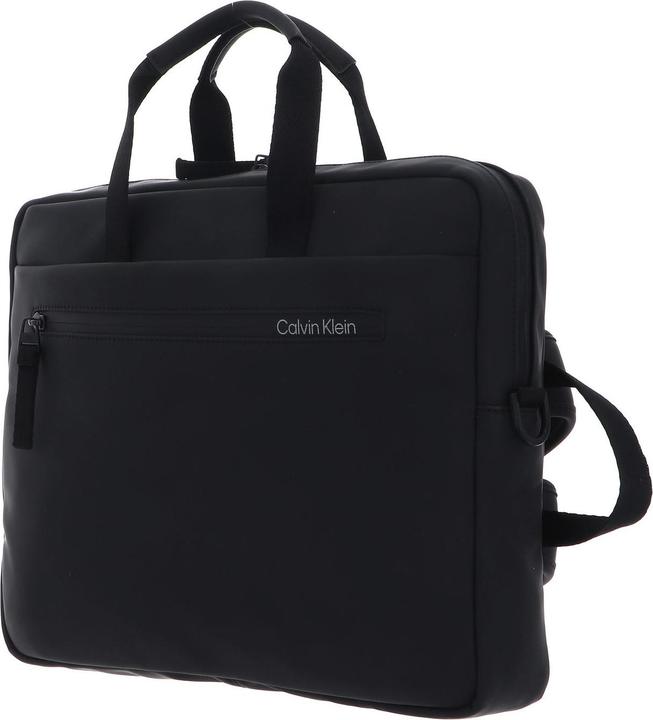 Actual product image Calvin Klein Briefcase Rubberized Slim Laptop Bag FA23