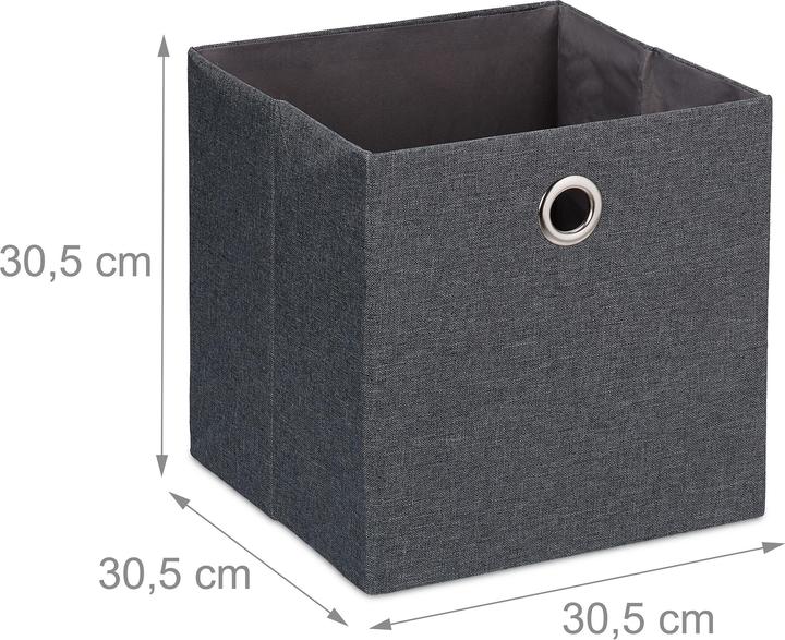 Image du produit Relaxdays 2x boîte de rangement (30,5 x 30,5 x 30,5 cm, 27 l)