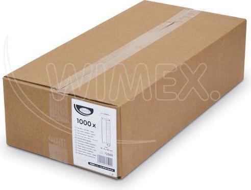 Produktbild Wimex.eu Papier Faltenbeutel mit Fenster 8cm 12+5 x 59 cm Baguette - 1000 Stück (1000 Stück)