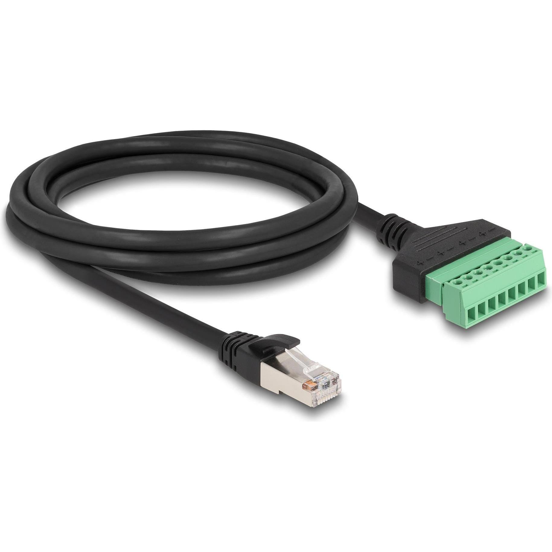Thumbnail - Delock Terminalblock - RJ45 Kabel 1 Stück (UTP, CAT6, 2 m), Netzwerkkabel