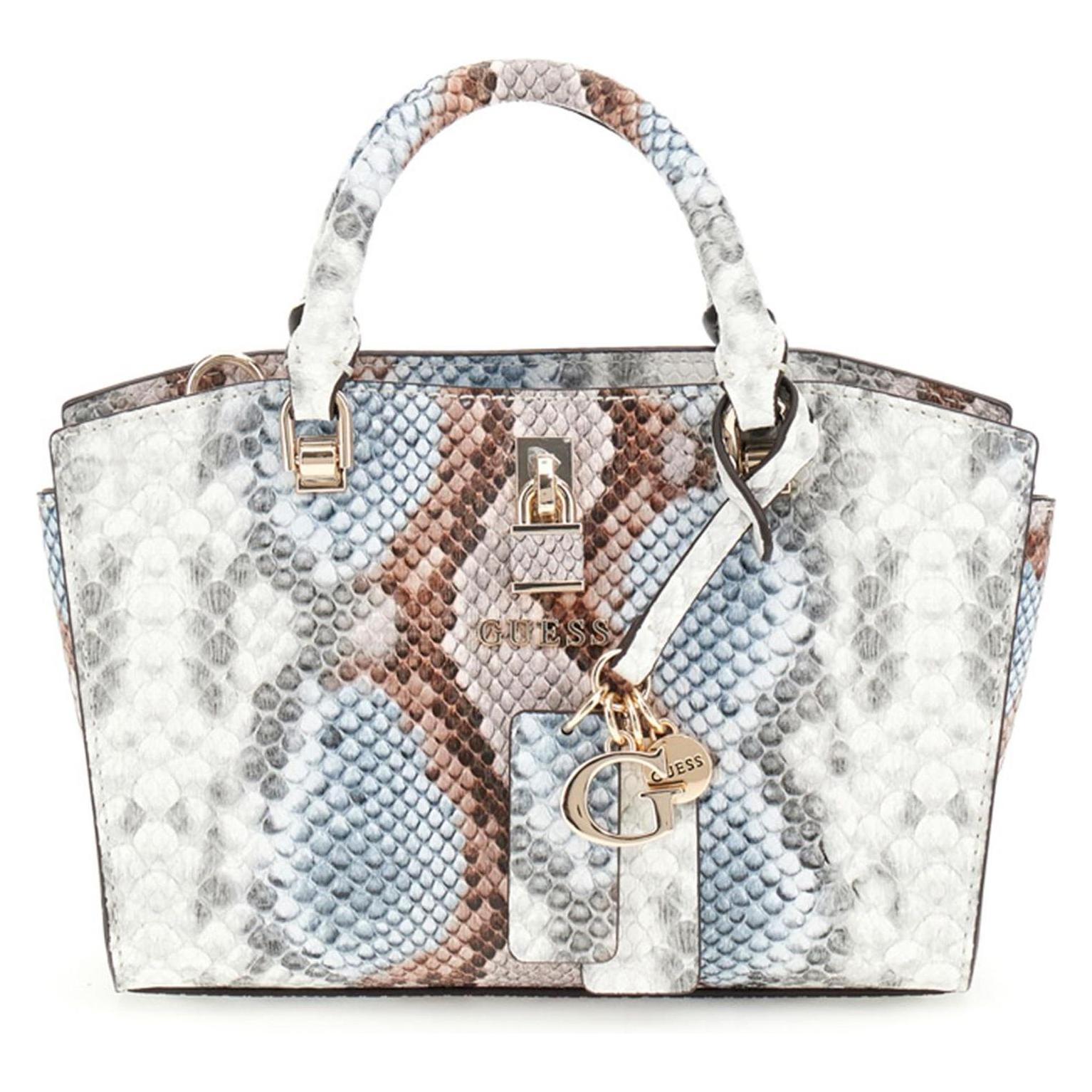Guess, Damen, Handtasche, Queensland Mini Satchel Bag, Mehrfarbig