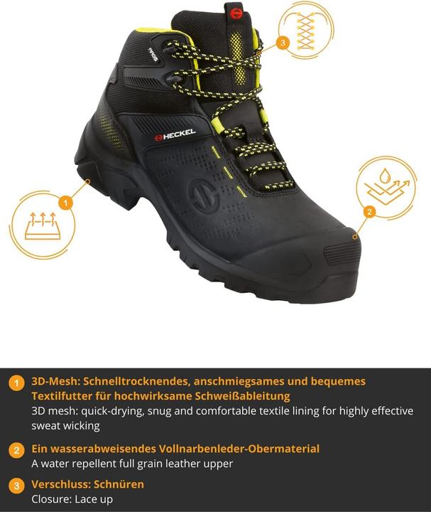 Actual product image Uvex Safety MACSOLE ADVENTURE men's safety boots black, with protective toe cap EN20345 S3, size (S3, 36)
