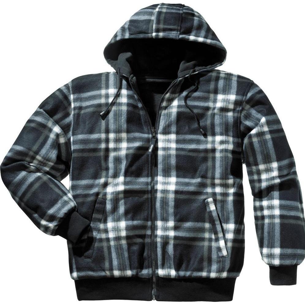 Scheibler, Arbeitsjacke, Thermowendejacke Grösse L schwarz-weiss kariert/schwarz uni (L)