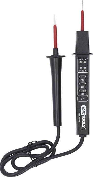 Actual product image KS Tools Polarity and tension tester with protective insulation 6-400 V (CAT II 1000V)
